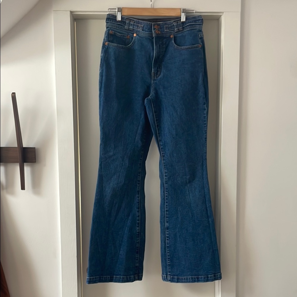 Madewell Blue Flare Wide Leg Jeans 70s-Inspired